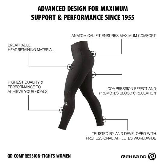 QD Compression Tights - konur