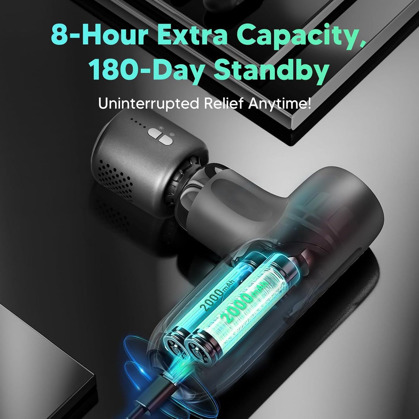 Nuddbyssa með hita og kælingu