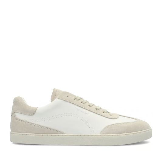 White and beige sneaker on a white background